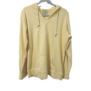 Cuffy’s Embroidered Cape Cod Hoodie in Butter Yellow